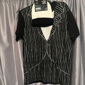 Disney Black and White Striped Men's Tee